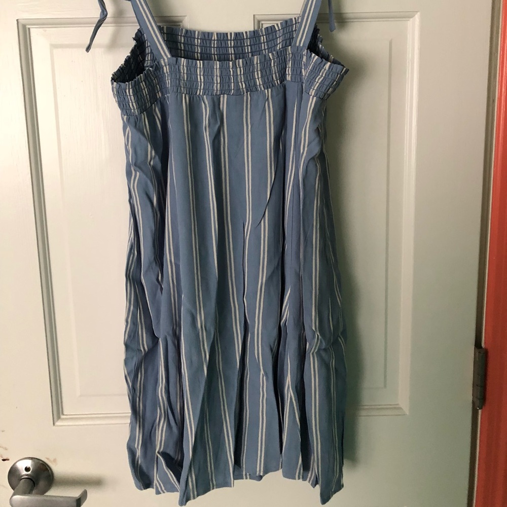 NWOT Blue and White Striped Privacy Please Dress - Picture 2 of 3